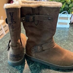 Ed Hardy Leather Boots